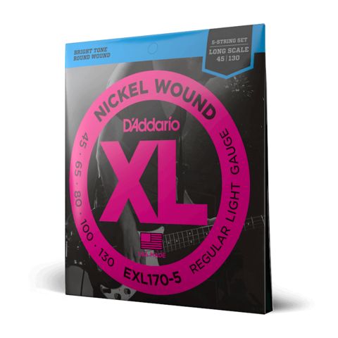 D-Addario EXL170-5 XL Nickel Wound 45-130 Regular Light — Bakı