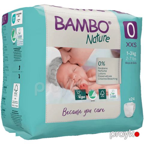 Uşaq bezləri Bambo Nature 0 24 ədəd 1000010819 — Bakı