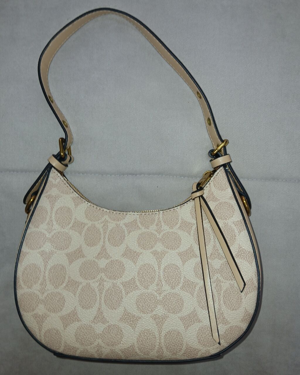 Coach New York çiyin/çapraz çanta (original deyil) - Rəng: krem-bej — Çantalar, Bakı (2)