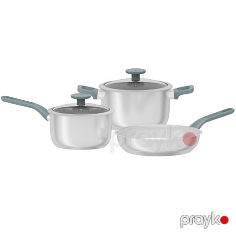 Qazan dəsti BergHOFF Bolt 5 parça 3950721 Mavi — Bakı