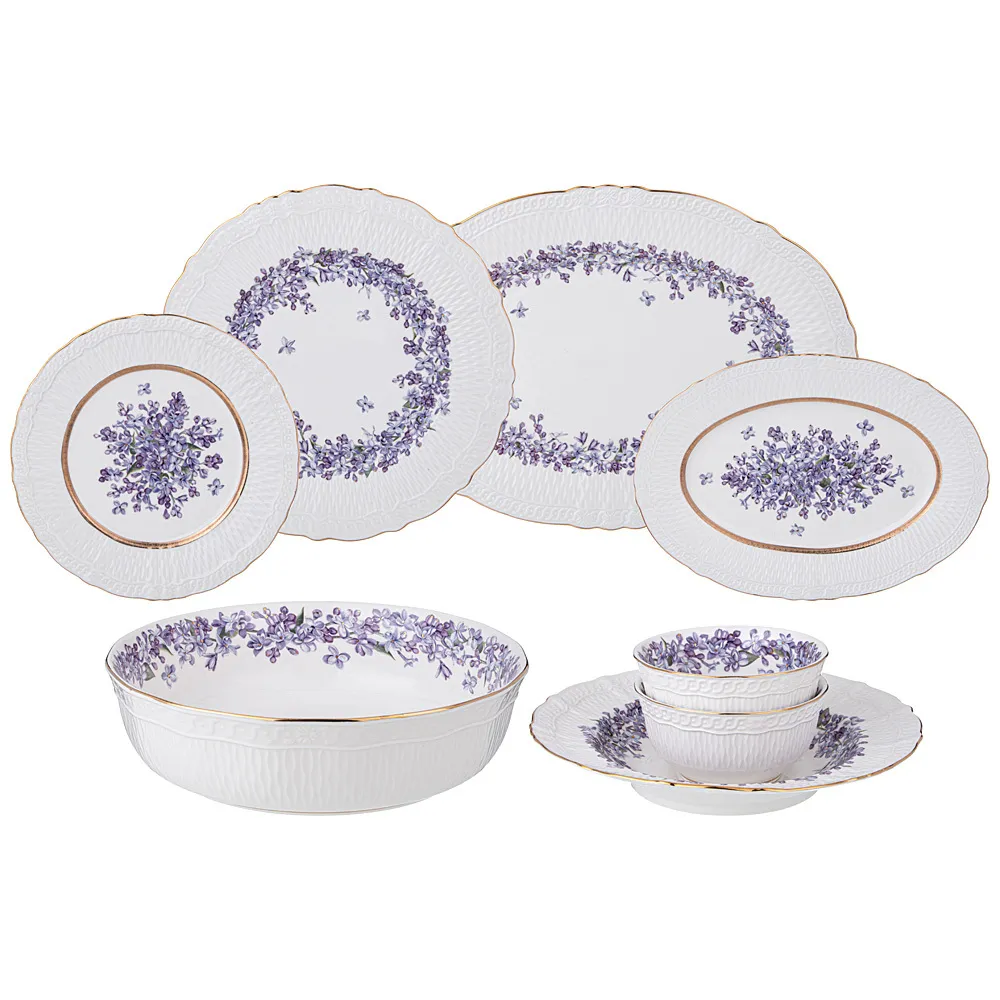 Yemək dəsti Lefard Lilac 23 parça (760-800) 6 nəfərlik — Dining tableware