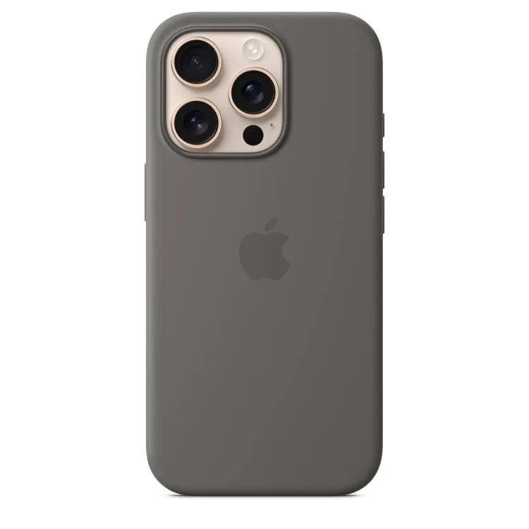 Çexol Apple iPhone 16 Pro Silicone Case with MagSafe - Stone Gray (MYYL3ZM/A) — Bakı