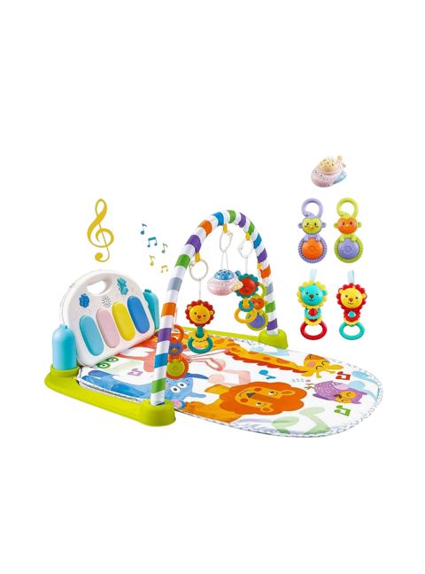 Toys Carpet for Children Baby`s Piano Gym Mat with Bluetooth 9952C Blue — Bakı