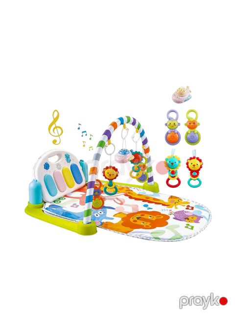 Toys Carpet for Children Baby`s Piano Gym Mat with Bluetooth 9952C Blue