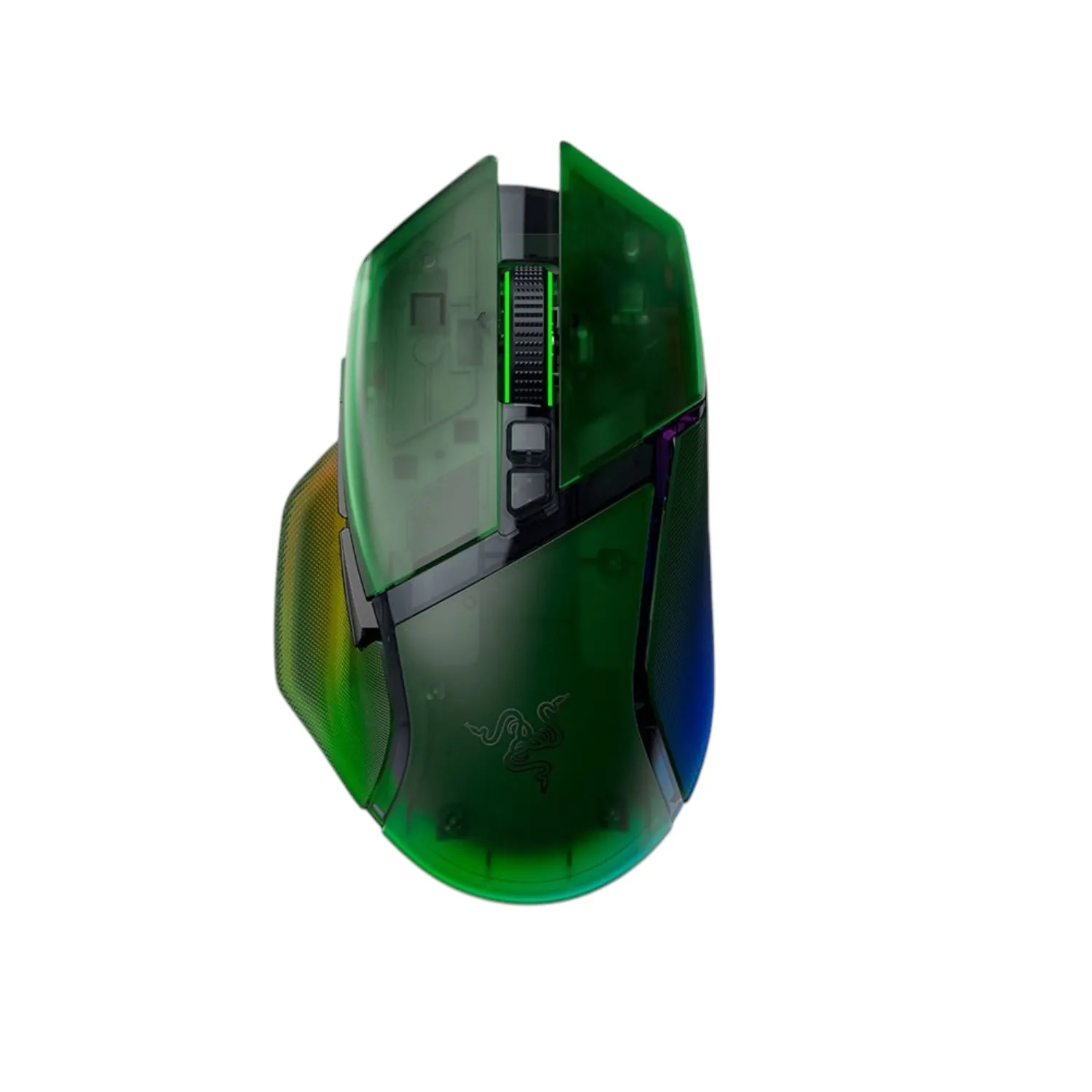 Oyun üçün simsiz və simli siçan Razer Mouse Basilisk V3 Pro 35K, RGB, Usb-a/wl/bt, Phantom Green Ed.(RZ01-05240300-R3G1)