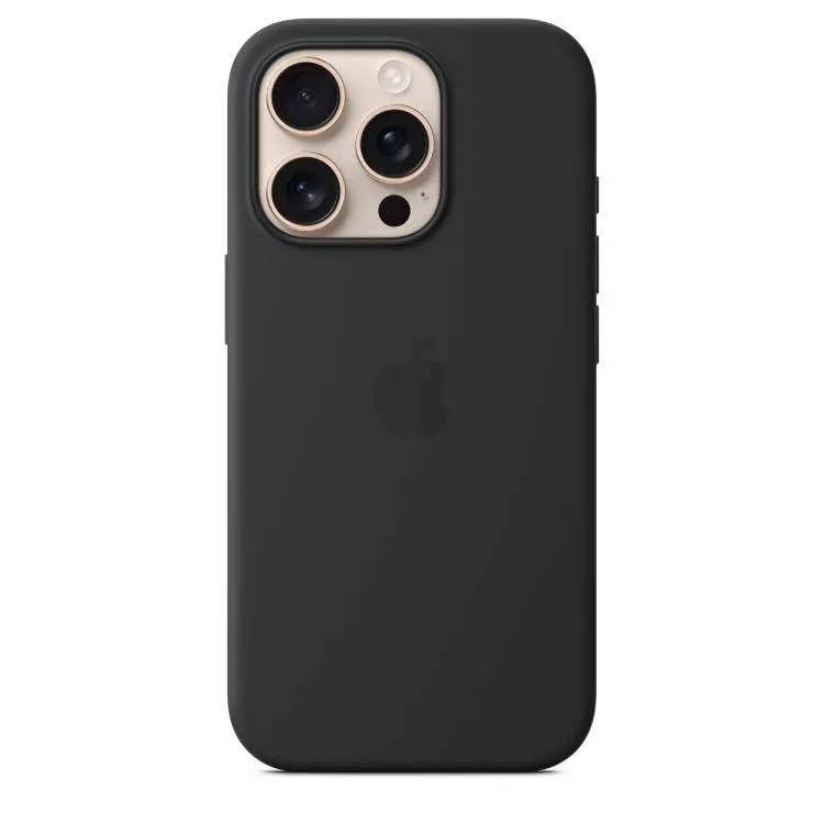 Çexol Apple iPhone 16 Pro Silicone Case with MagSafe - Black (MYYJ3ZM/A) — Bakı