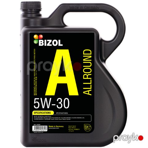 Mühərrik yağı Bizol Allaround 5W-30 A3/B4 5 lt — Bakı