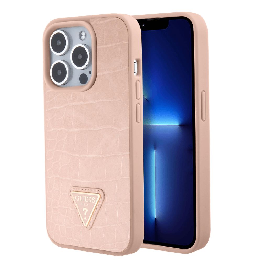 Qoruyucu örtük Guess Croco iPhone 15 Pro Max Pink GUHCP15XPCRTHCP — Çexollər, Bakı (2)