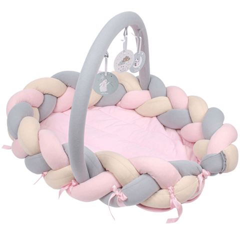 Çarpayı üçün hörülmüş bamper Sevi Bebe 3in1 Pink — Bakı