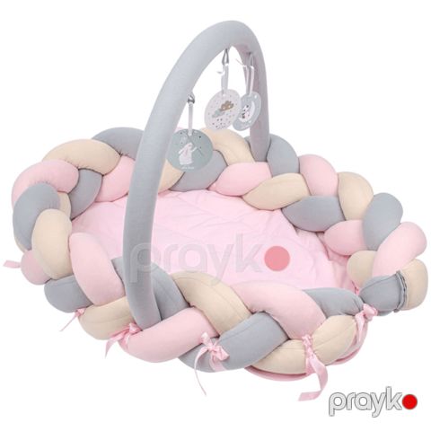Çarpayı üçün hörülmüş bamper Sevi Bebe 3in1 Pink — Bakı