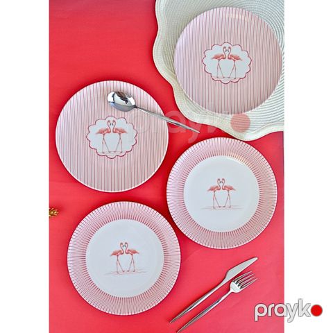 Tort üçün dəst Tabak Evi Flamingo Tuval 4 parça TVL4PTPRS1158 8684531607444 — Bakı