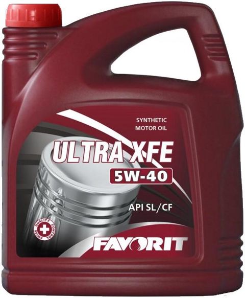 Mühərrik yağı Favorit Ultra XFE SAE 5W-40 5L Plastic — Bakı