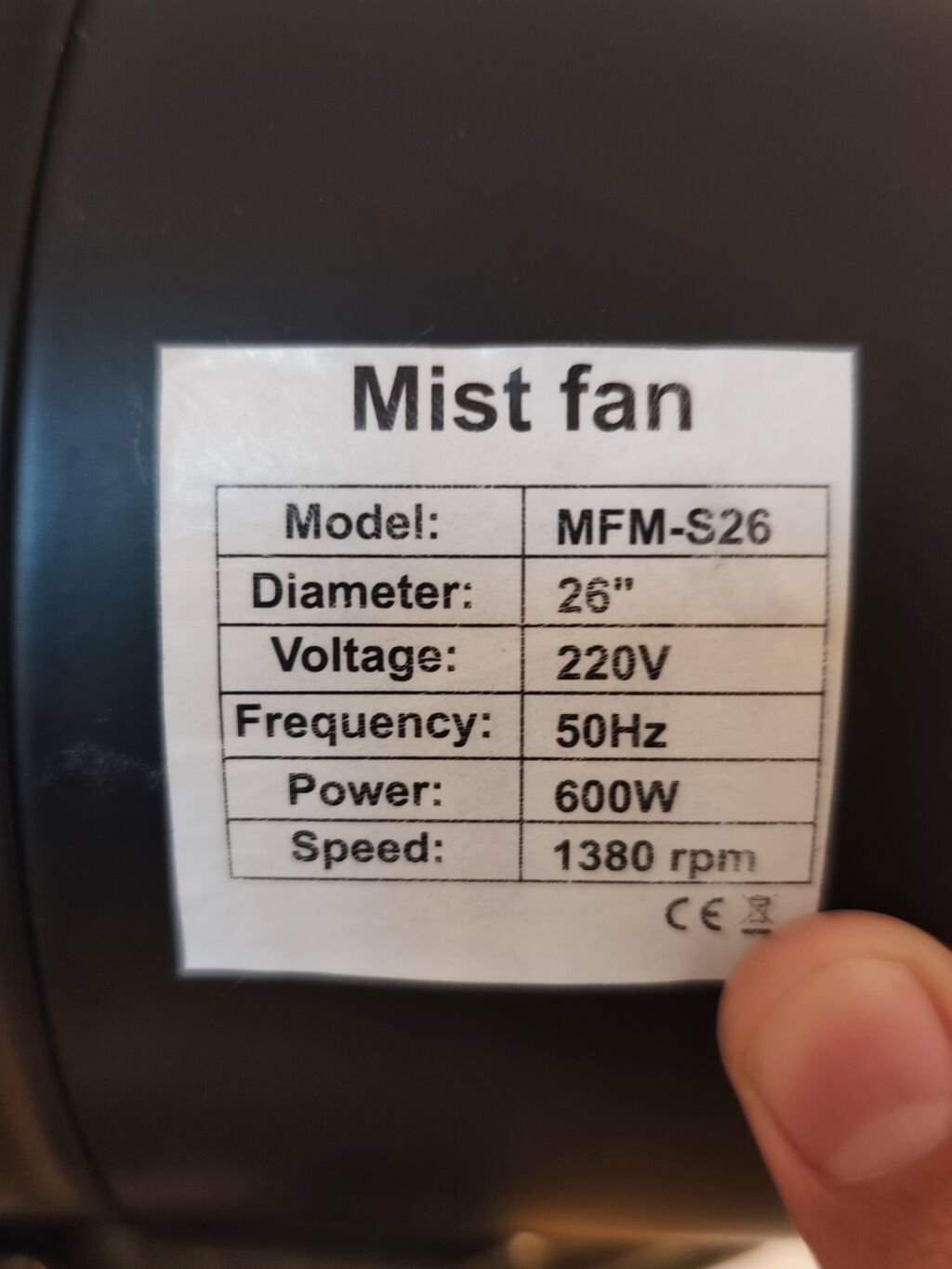 Mist FAN – MFM‑S26 model - Tip: Su dumanlı (mist) ayaqlı fan — Ventilyatorlar, Digah (3)