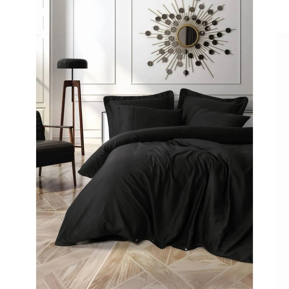 Yataq dəsti Cotton Box Silky Siyah İki nəfərlik (8680108070444) — Постельное белье