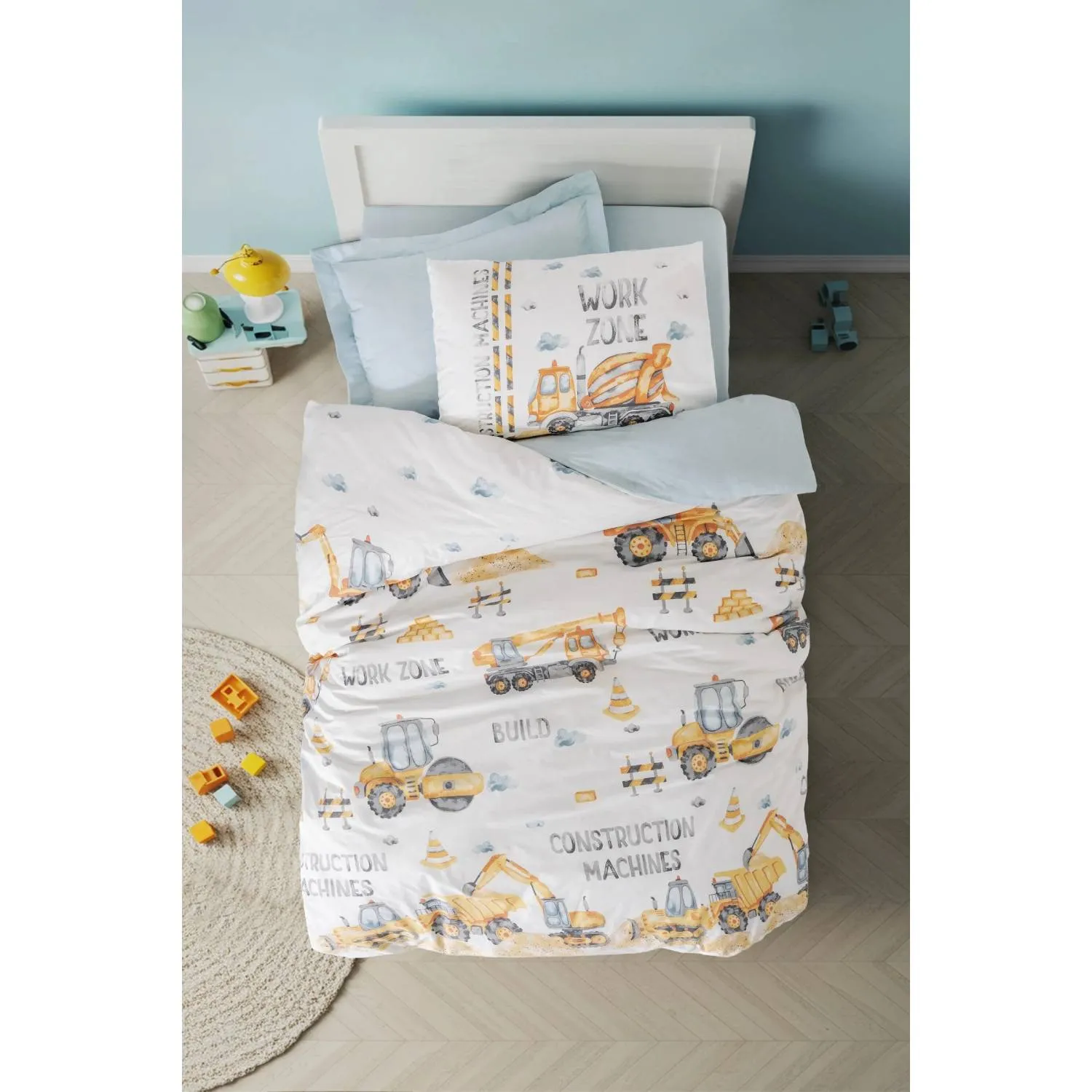 Uşaq yataq dəsti Cotton Box Buildo Mavi Tək nəfərlik (8680108084397) — Постельное белье