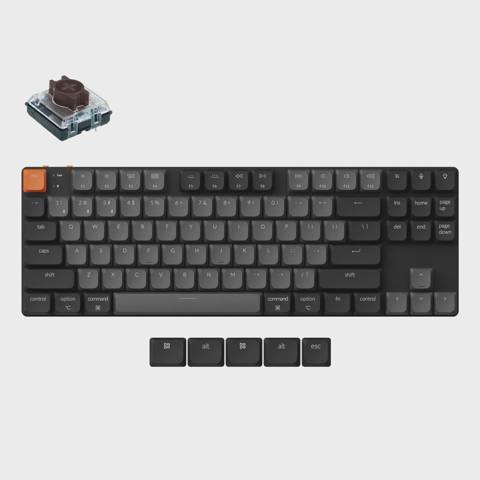 Simsiz oyun klaviaturası Keychron K1 Version 6 White Backlight Brown Switch (K1X-A3-AZ) — Baku Electronics — Computers & Laptops