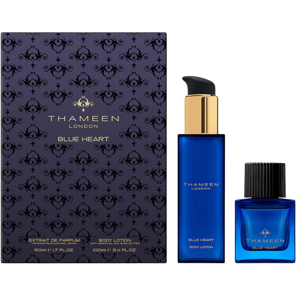 Uniseks parfüm Thameen Blue Heart EDP 50 ml + Bədən losyonu 100 ml BHGSBL1 — Mallar, Bakı (2)