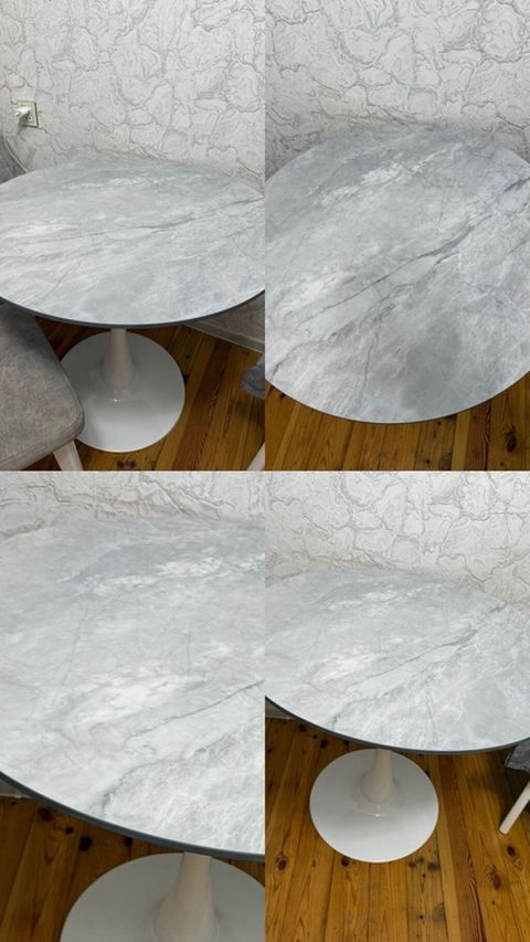 Dairəvi yemək/çay masası - Ölçü: təxminən 90–100 sm diametr (4 nəfər — Bakı