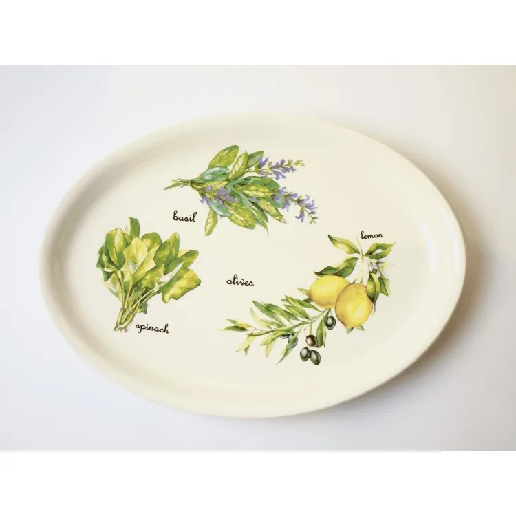 Bulud Egels Home Oval Lemon Collection, 28.8x20.6 sm (HC879-LMN) — Столовая посуда