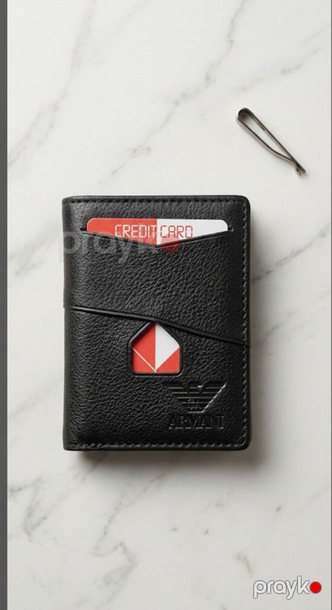 Armani kişi kartlıq-cüzdan - Material: qara teksturalı (embossed — Bakı