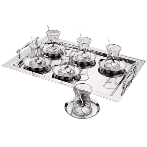 Çay üçün fincan dəsti Schafer Karla 19 parça 8699131858905 (Gümüşü) — Bakı