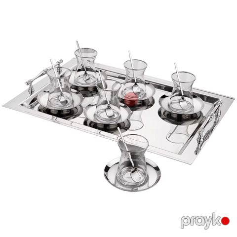 Çay üçün fincan dəsti Schafer Karla 19 parça 8699131858905 (Gümüşü) — Bakı