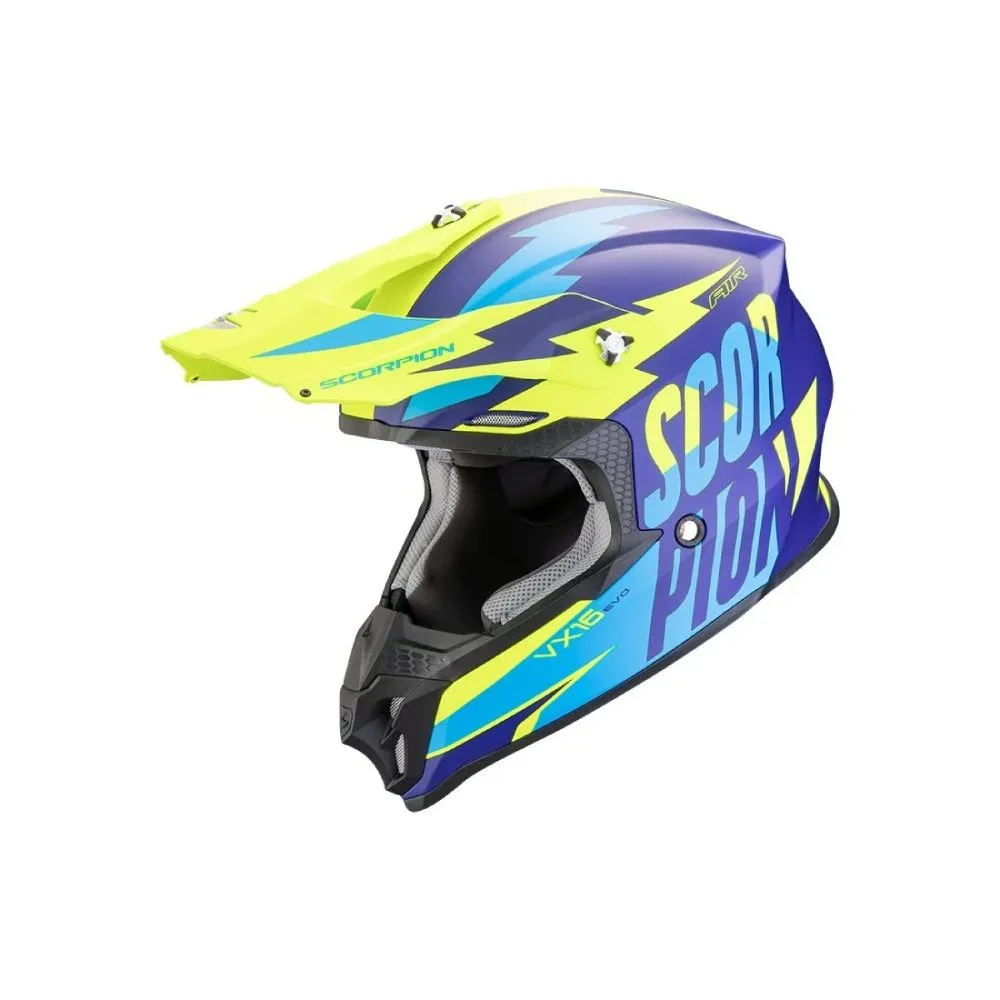 Dəbilqə scorpıon helmet VX-16 evo aır slanter matt blue-neon yellow l — Bakı