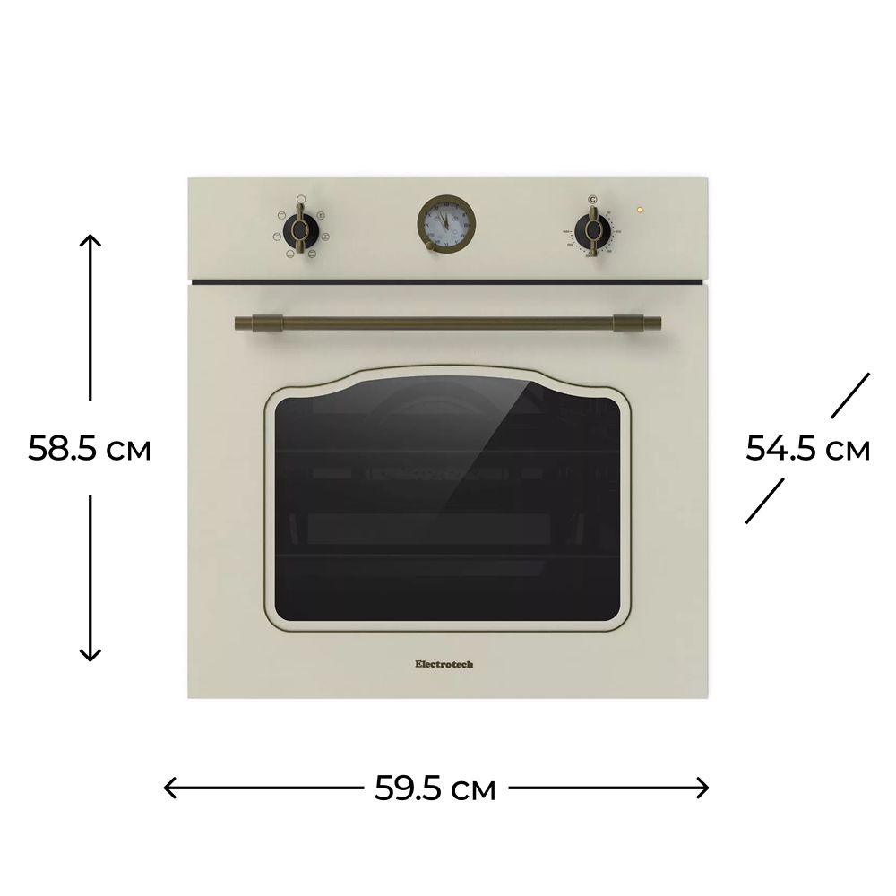 Soba Electrotech Moma F 6020 Krem — Fırın kamerası, Bakı (2)