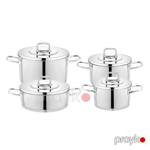Qazan dəsti Schafer New Prime Steel 8 parça 8699131838907 — Bakı