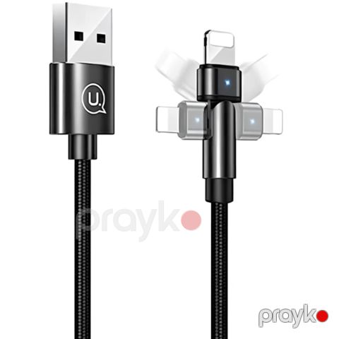 Naqil Usams US-SJ476 U60 USB Type-A to Lightning 1 m SJ476USB01 Black — Bakı