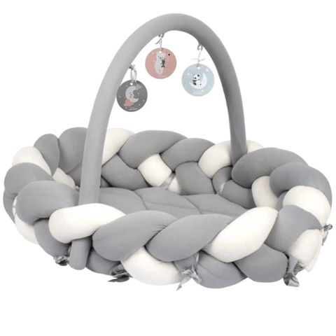 Çarpayı üçün hörülmüş bamper Sevi Bebe 3in1 Grey — Bakı