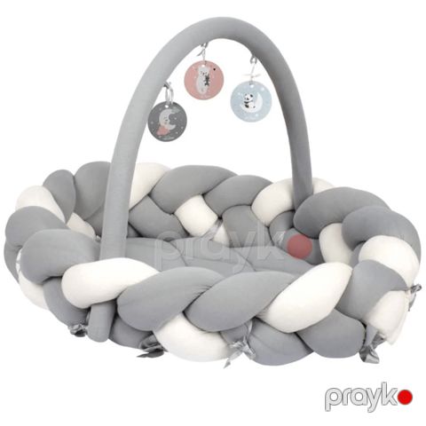 Çarpayı üçün hörülmüş bamper Sevi Bebe 3in1 Grey — Bakı