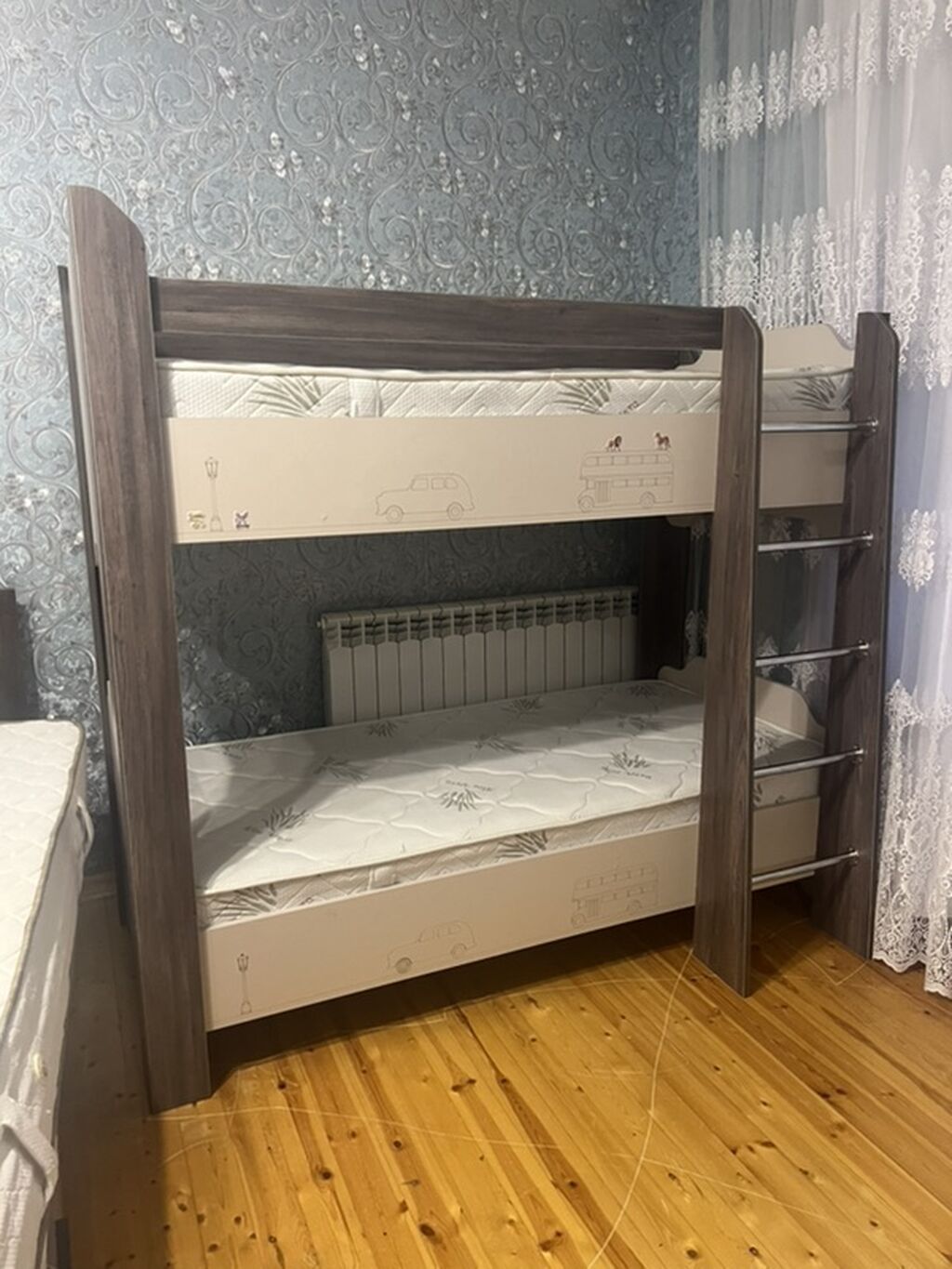 Uşaq iki mərtəbəli çarpayı + 2 ədəd döşək dəsti - Model: iki — Mebel, Bakı