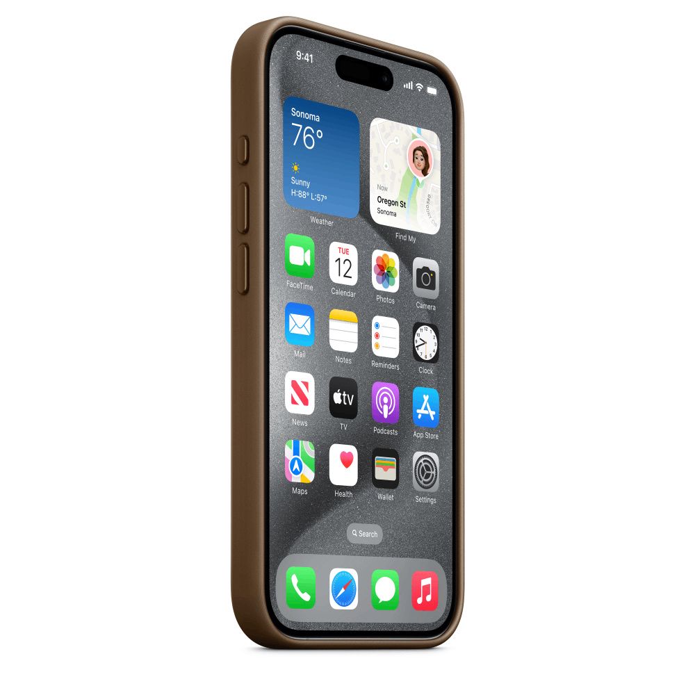 Qoruyucu örtük Apple iPhone 15 Pro FineWoven Case W/MagSafe Taupe MT4J3ZM/A — Çexollər, Bakı (3)