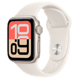 Apple Watch SE 3 GPS 40mm Starlight Aluminium Case with Starlight Sport Band - S/M — Apple Watch