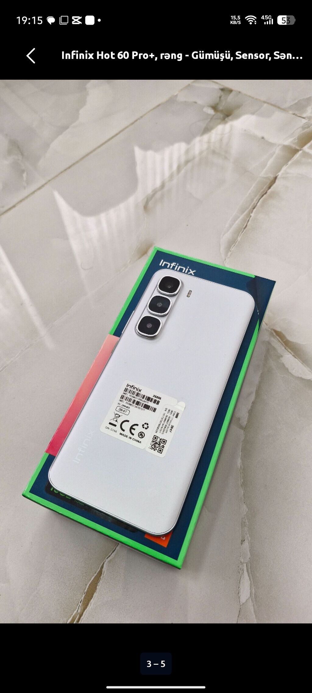Infinix Hot 60 Pro+, 256 GB, rəng - Gümüşü, Sensor — Infinix, Xırdalan (3)