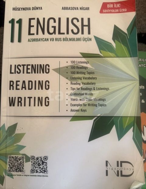 English 11 Nigar&Dünya listening, reading, writing satılır — Bakı