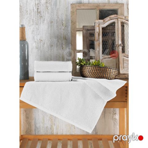 Dəsmal əl və üz üçün Şahəsər Serena 50×90 Ağ — Bakı
