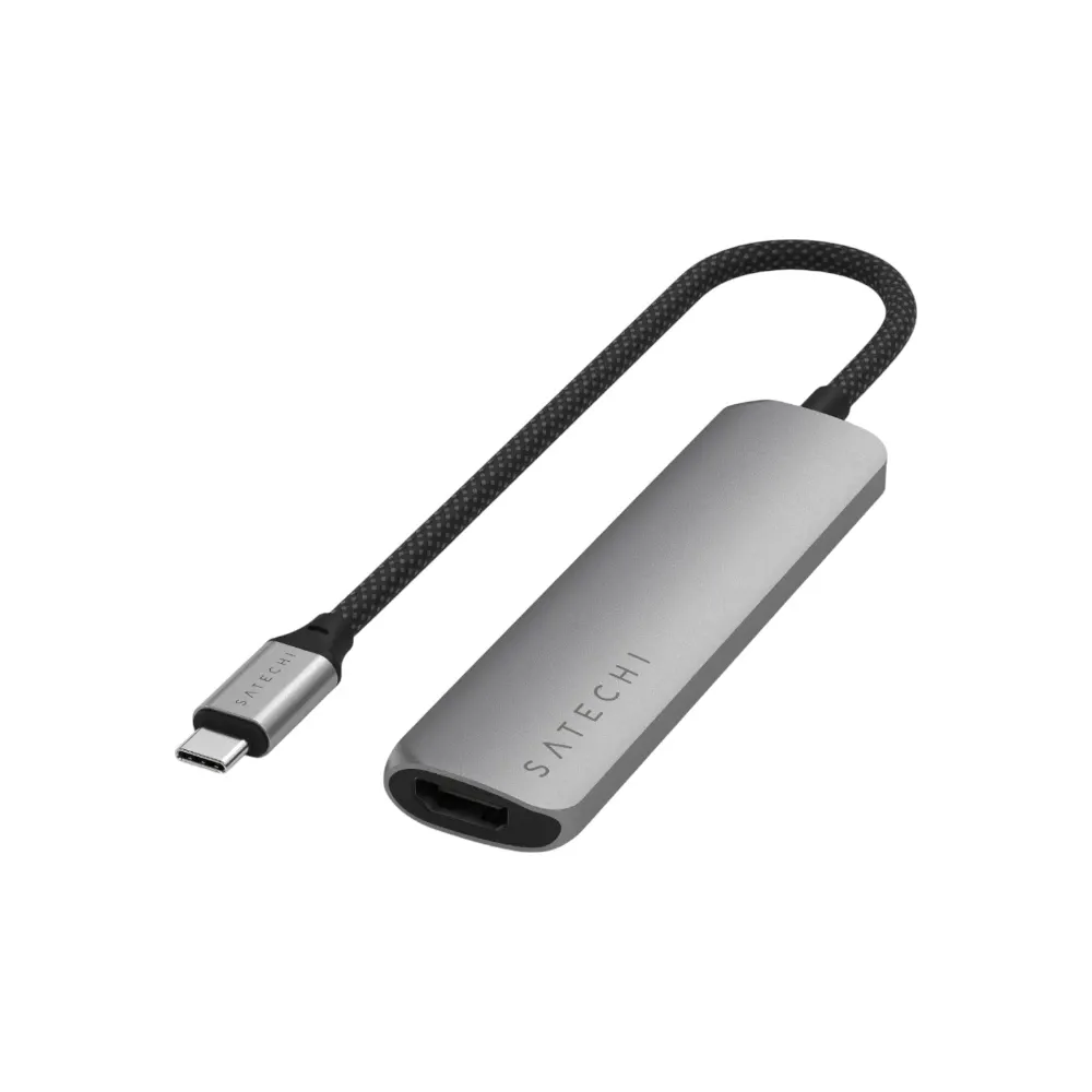 Multiport adapter Satechi 4in1 USB Type-C, Space Grey (ST-P4SM) — Ağıllı ev