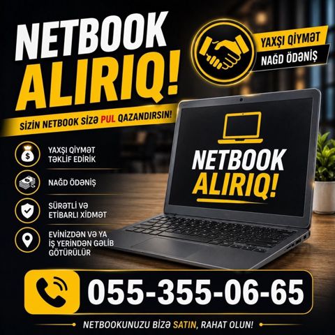 Xidmət: Netbook alışı Təsvir: - Netbookunuzu alırıq – “Sizin netbook — Bakı