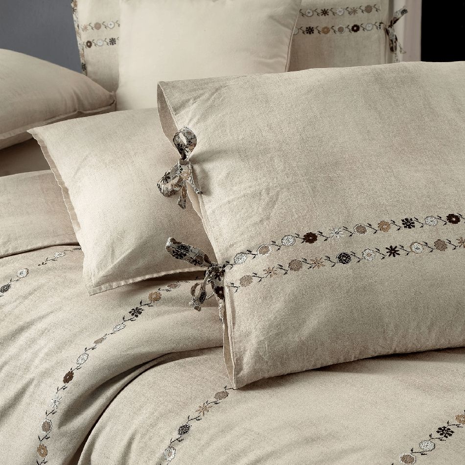 Tekstil yataq dəsti Sarev Tanya Fancy Poplin NT TK 1Y D Bej — Tekstil, Bakı (3)