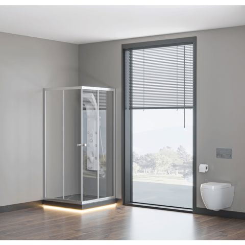 Kvadrat künc açılan Kabinex 90×90×195 sm — Bakı