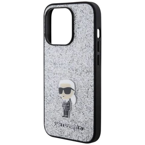Qoruyucu örtük Karl Lagerfeld Fixed Glitter iPhone 15 Pro KLHCP15LGKNPSG — Bakı
