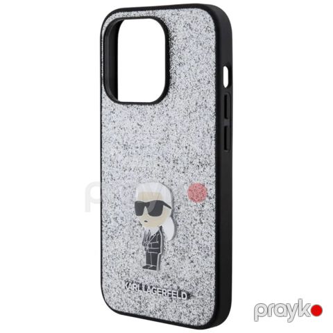 Qoruyucu örtük Karl Lagerfeld Fixed Glitter iPhone 15 Pro KLHCP15LGKNPSG — Bakı