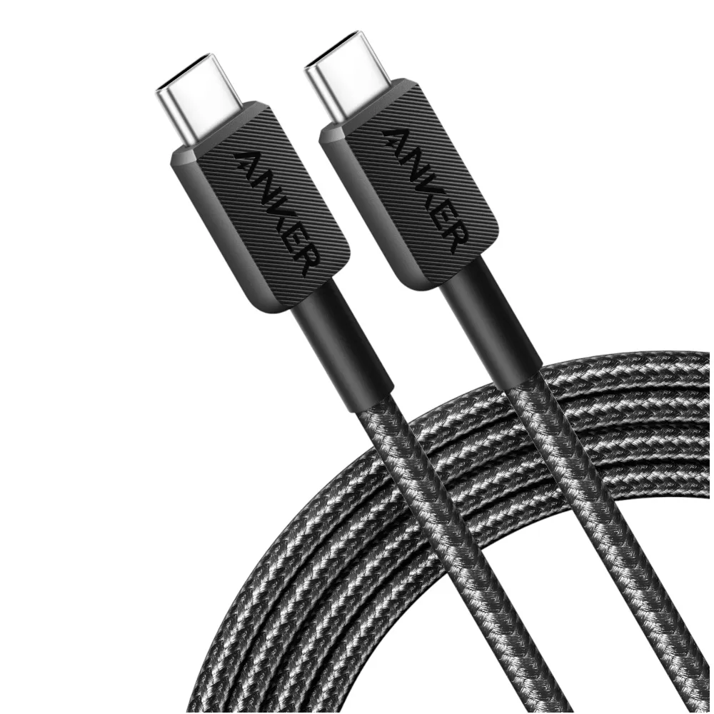 Kabel Anker 322 Usb-c to Usb-c Cable (10FT Braided) Black — Ağıllı ev
