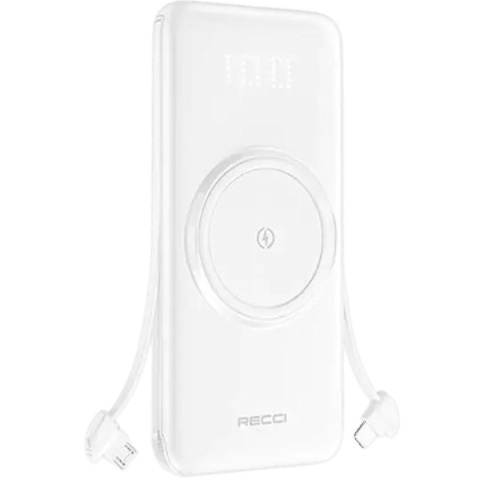 Recci Spirior Wireless RPB-N28 10000 mAh White — Bakı