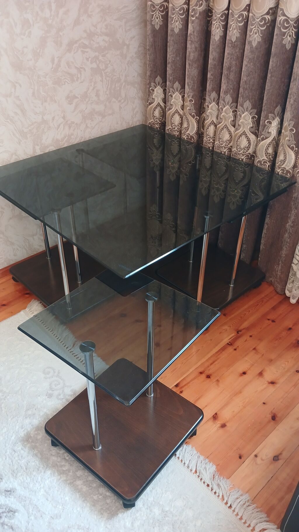Qonaq otağı üçün, Yeni, Açılmayan, Kvadrat masa, 4 stul — Mebel, Bakı (2)