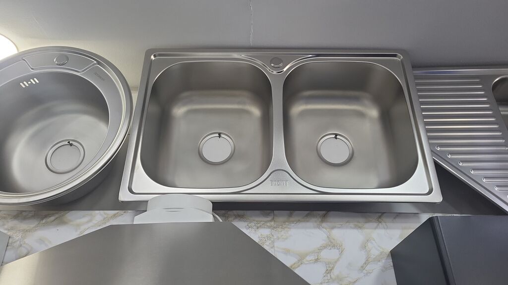Mətbəx üçün ikitərəfli və təkqablı lavabo modelləri - Materiallar — Santexnika, Bakı (10)