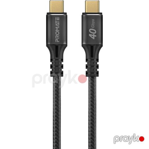 Naqil Promate USB Type-C to USB Type-C POWERBOLT240-2M Black — Bakı