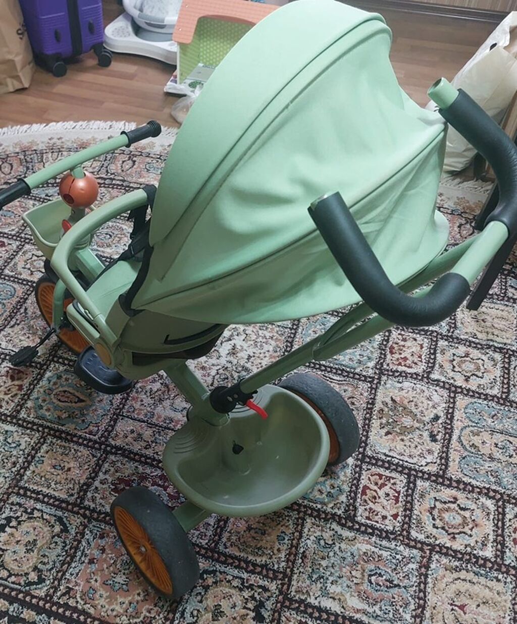 Uşaq üçtəkərli velosiped-araba, yaşıl rəng Ünvan Ehmedli N.Tusi 49 — Uşaq velosipedləri, Bakı (2)